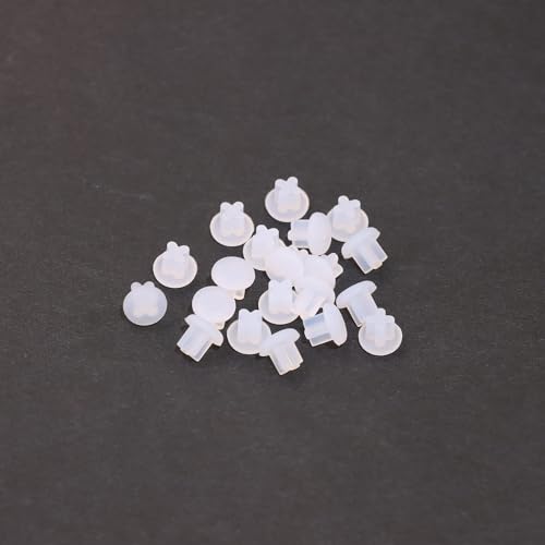 Shapenty 3.5mm Rubber Dust Plugs Caps Protector Anti-Dust Headphone Jack Dust Plugs Cover for Earphone Mobile Phone Laptop Desktop Computer, 20PCS (Clear) - color: Clear