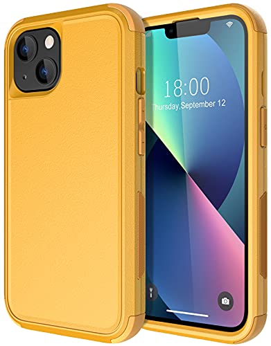 Diverbox for iPhone 13 Case [Shockproof] [Dropproof] [Dust-Proof],Heavy Duty Protection Phone Case Cover for Apple iPhone 13 (Yellow) - color: 13-Yellow