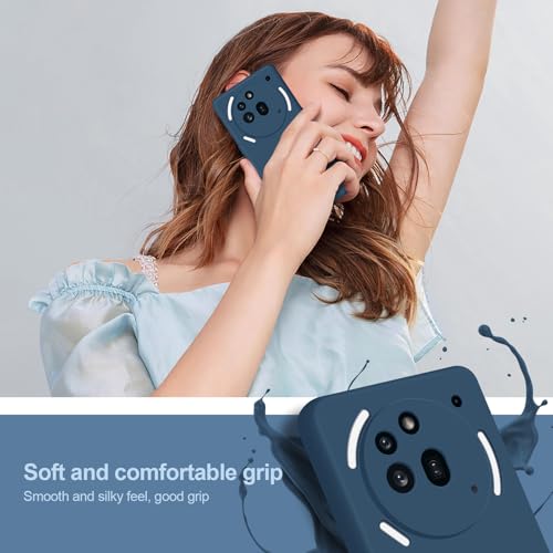 Silicone Case for Nothing Phone 3A Pro, Blue | Soft Silicone Silky Touch Easy Clean, Shockproof Slim Phone Cover, Upgraded Camera Protection, Anti-Scratch Microfiber Lining - color: Blue, size: Nothing Phone 3A Pro