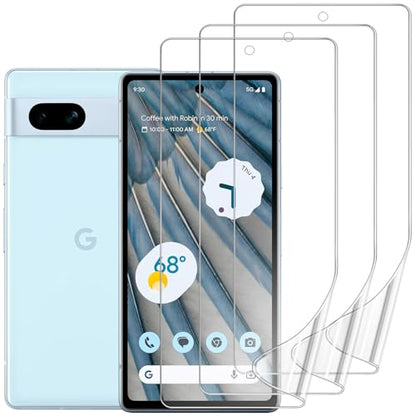3 Pack Screen Protector for Google Pixel 7A 5G 6.1", HD Ultra-Thin Full Coverage Soft TPU Hydrogel Film Google Pixel 7A - Fingerprint ID Compatible, Self-Healing, Touch Sensitive - size: Google Pixel 7A