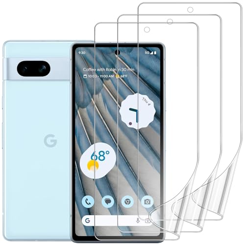 3 Pack Screen Protector for Google Pixel 7A 5G 6.1", HD Ultra-Thin Full Coverage Soft TPU Hydrogel Film Google Pixel 7A - Fingerprint ID Compatible, Self-Healing, Touch Sensitive - size: Google Pixel 7A