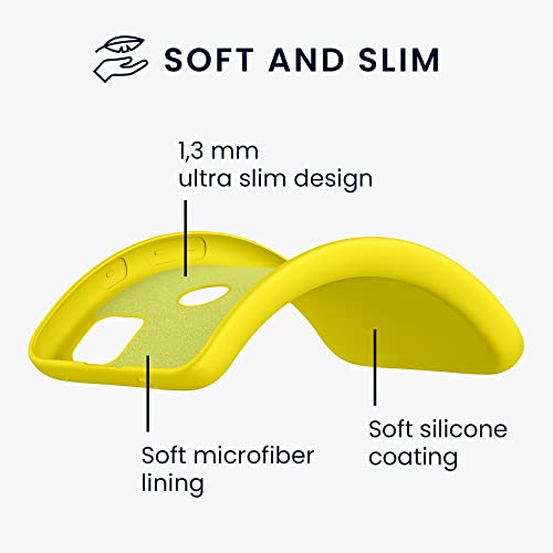 kwmobile Case Compatible with Google Pixel 4a Case - Slim Protective TPU Silicone Phone Cover - Radiant Yellow - color: Radiant Yellow