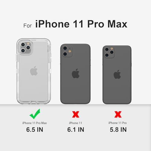 Follaroma for iPhone 11 Pro Max Case, Shockproof, Crystal Clear | Heavy Duty Shockproof Protection Phone Cases, Anti-Drop, Military Grade Dual Layer Transparent Rugged Protective Cover, 6.5" - color: Clear, size: iPhone 11 Pro Max 6.5‘’