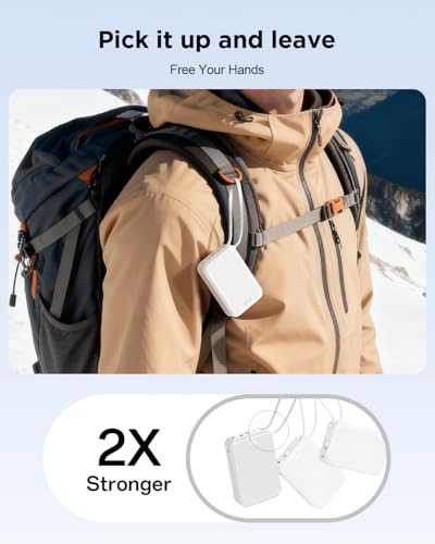 iWALK Portable Charger, 10000mAh 45W PD Power Bank, USB C in&Out Fast Charging Battery Pack with Phone Stand, Travel Essential Powerbank for iPhone 17 16 15 14 13 12 Samsung S25 MacBook etc,White - color: White 45W