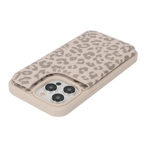 iCoverCase Compatible with iPhone 14 Pro Case with Card Holder, Wallet Case for Women Men RFID Blocking PU Leather Protective Phone Case 6.1 Inch (Beige Leopard) - color: Beige Leopard
