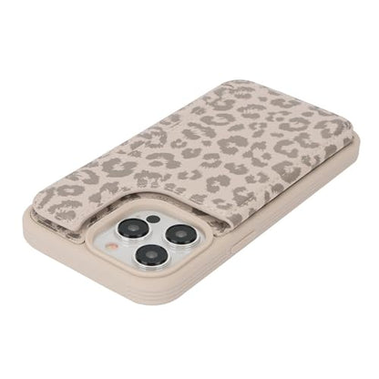 iCoverCase Compatible with iPhone 14 Pro Case with Card Holder, Wallet Case for Women Men RFID Blocking PU Leather Protective Phone Case 6.1 Inch (Beige Leopard) - color: Beige Leopard