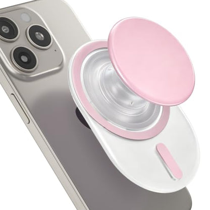 AUROX Magnetic Phone Grip Holder for Magsafe Phone Grips, Transparent Pink - color: Transparent Pink