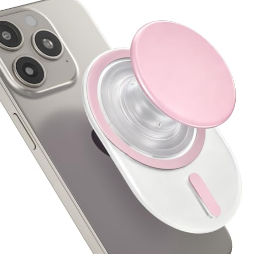 AUROX Magnetic Phone Grip Holder for Magsafe Phone Grips, Transparent Pink - color: Transparent Pink
