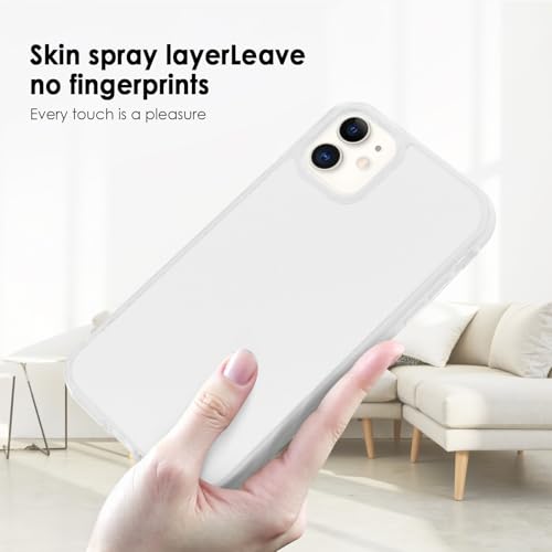 TENOC Phone Case Compatible with iPhone 11, Frosted Case Translucent Protective Bumper Matte Hard Back Cover for 6.1 Inch - color: Translucent, size: iPhone 11