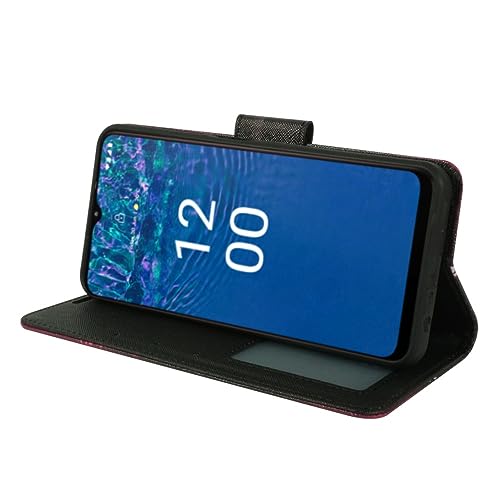 Zase Design for Nokia G310 5G (2023) Wallet Phone Case Protective Cover Cute Design Premium PU Leather Purse Flip Folio Magnetic Closure w/Kickstand ID Card Slot Wrist Strap (Hot Pink Butterfly) - color: Hot Pink Butterfly