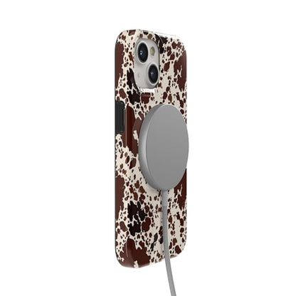 Casely iPhone 15 Plus Case | Cowgirl Envy | Cow Print | Compatible with MagSafe | Classic Ultra Slim Design - color: Cowgirl Envy | Cow Print