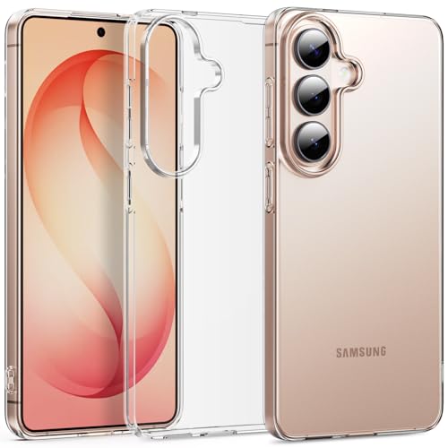 Compatible with Samsung Galaxy S26 Case, Ultra [Slim Thin] Flexible Clear TPU [Scratch-Resistant] Gel Rubber Soft Skin Silicone Protective Phone Case Cover for Galaxy S26 (Clear) - size: S26