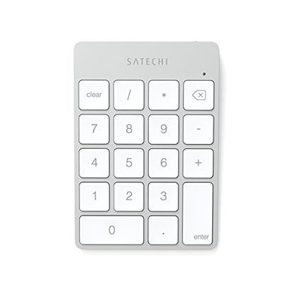 Satechi Slim Aluminum Bluetooth Keypad, 18-Key Number Pad, Silver - color: Silver, size: Micro USB