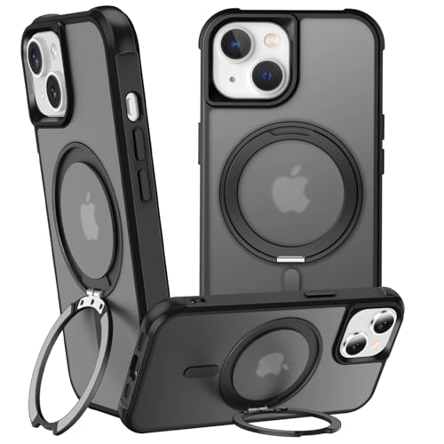 360°Magnetic Swivel Ring for iPhone 15 Case-Black - color: Black, size: iPhone 15