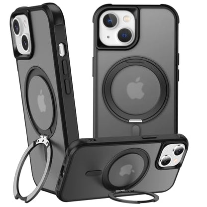 360°Magnetic Swivel Ring for iPhone 15 Case-Black - color: Black, size: iPhone 15