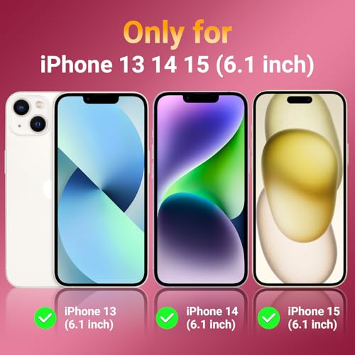 jaroco Magnetic for iPhone 13&14&15 Case Heavy Duty Rugged Dual-Layer Pink - color: Pink, size: iPhone 13&14&15