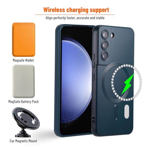 Magnetic for Samsung Galaxy S21 Case,Soft Silicone Slim Fit Anti-Scratch Phone Case Cover with Camera Protection,Compatible with MagSafe,Green - color: Green, size: S21