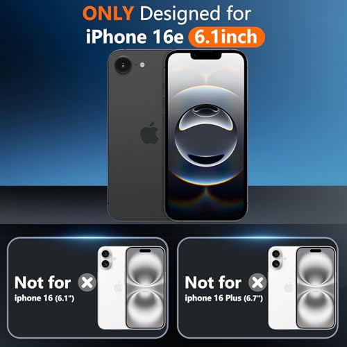 Battery Case for iPhone 17e, Upgraded 10000mAh Rechargeable Portable Charging Case with Wireless Charging Compatible for iPhone 16e/ 17e (6.1inch) with Carplay Extend Battery Pack Charger Case (Black) - size: iPhone 16e/17e -10000mAh