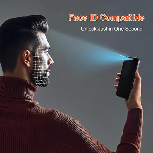 OneFish for iPhone13 Privacy Screen Protector 4-Way 360Anti-Spy Tempered Glass, 9H Hardness, 3D Curved Edges, Case-Friendly & Easy Installation - size: iPhone13 - 6.1inch