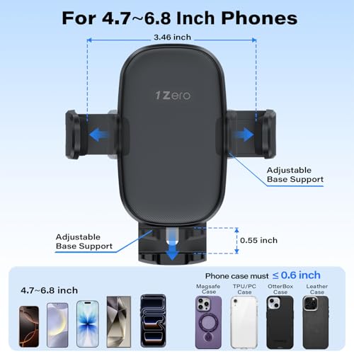 1Zero CD Phone Holder for Car, Easy One-Button Release CD Slot Phone Mount - style: Universal Clamp