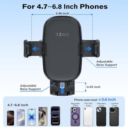 1Zero CD Phone Holder for Car, Easy One-Button Release CD Slot Phone Mount - style: Universal Clamp