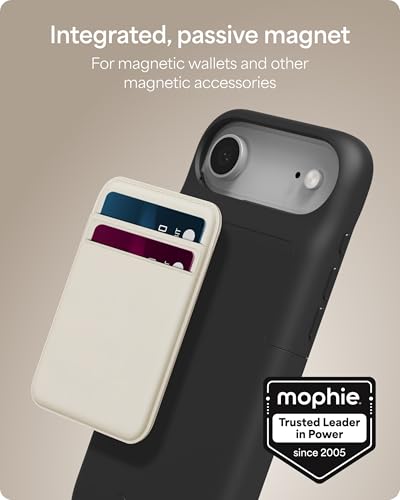 Mophie Juice Pack Battery Case for iPhone Air - Slim Charging Case, Up to 50% Extra Battery Life, High Impact Protection, Magnetic Back for Wallets & Mounts, Sustainable Material, Black - size: iPhone Air