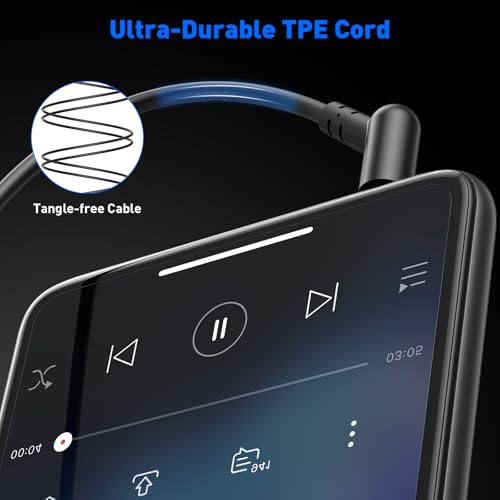 3.5mm Wired Earbuds with Jack Plug in Anti-Drop Over-Ear Hooks Headphones