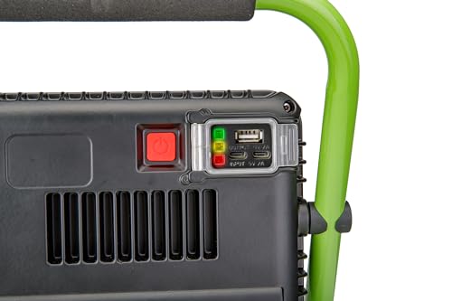 POWERSMITH Rechargeable Work Light 3000 Lumens with Foldable Base, USB Port for Charging Mobile Devices and All Metal Housing with Stand PWLR030FM - size: 3000 Lumens