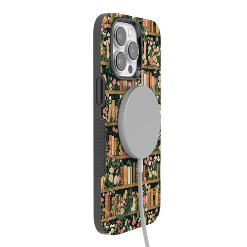 Casely iPhone 14 Pro Max Case | Book Nook | Floral Library | Bold Protective Design | Compatible with MagSafe - color: Book Nook | Floral Library
