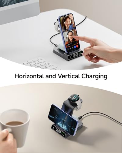 Charger for Google Pixel Watch 3/2 (Not for Pixel Watch 4/1), 3 in 1 Wireless Charging Station for Google Pixel 10a/10 Pro/10/9a/9 Pro/9/8/7, for Pixel Buds Pro 2/Pro, SwanScout C01G2