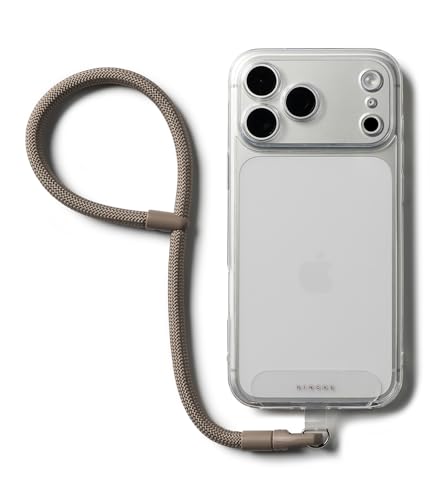 Ringke Holder Link Flow Hand P-Type Designed for Phone Lanyard, Cute Soft Adjustable Wrist Strap with Tether Tab - color: Mocha Mousse