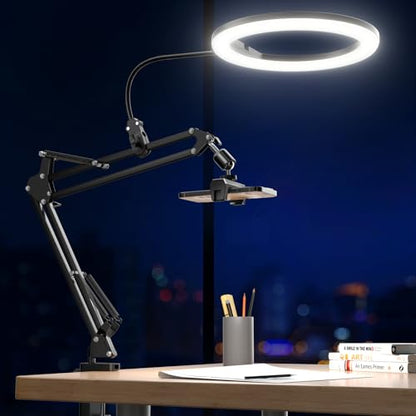 UBeesize 10" Ring Light with Overhead Phone Mount for Content Creation - size: 10.2"