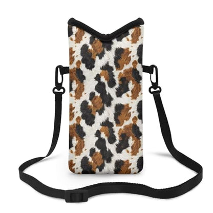 Cow Fur Print Crossbody Cell Phone Purse with Adjustable Strap, Women's Small Crossbody Wallet Bags, 4 x 8 inch for Most Phones - color: Cow Fur Print