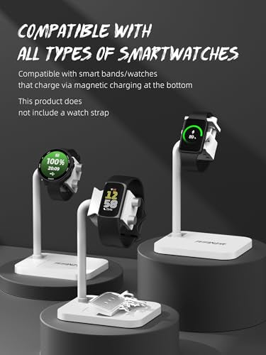 Adjustable Universal Smart Watch Dock & Fitness Tracker Stand - color: White Watch Dock