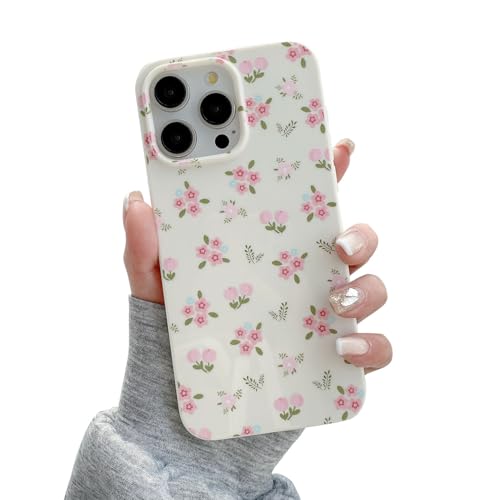 QLTYPRI for iPhone 13 Pro Case Cute Pink Floral Flower, Floral | Cute Flower Pattern Aesthetic Phone Case,Raised Camera Protection,Slim Soft TPU Shockproof Protective Cover for Girls Women - color: Floral, size: iPhone 13 Pro