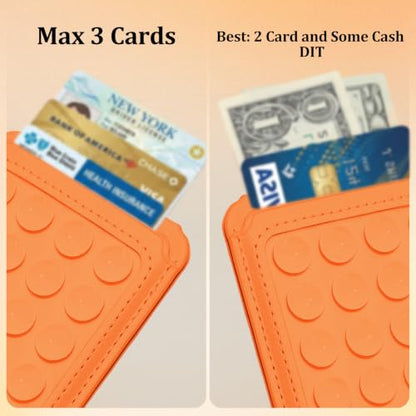 Aiivioll 4-in-1 Magnetic Grip Card Holder Stand for MagSafe Orange - color: Orange