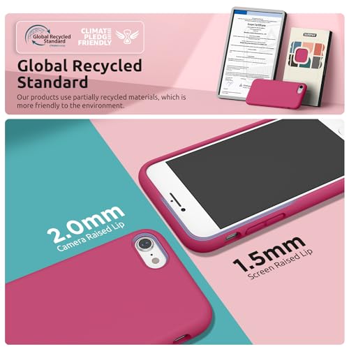 SURPHY Designed for iPhone SE Case, iPhone 8 Case, iPhone 7 Case, Liquid Silicone Phone Case for iPhone se 3rd 2nd SE 2022 SE 2020, Hibiscus - color: Hibiscus
