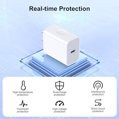 USB C Charger Block Fast Charging Box for iPhone 18 17 16 15 14 13 Pro Max - color: White-1