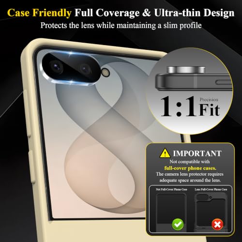 4 Pack Camera Lens Protector Compatible with Samsung Galaxy Z Flip 8/Flip 7 - size: Z Flip 8