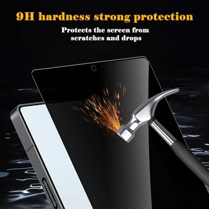 2 Pack Privacy Screen Protector for Nubia Red Magic 10 Pro/Magic 10 Pro+, Tempered Glass Film full Coverage Anti Scratch, Anti-Spy, 9H Hardness, Bubble Free Privacy Screen Protector - size: Nubia Red Magic 10 Pro/10 Pro+