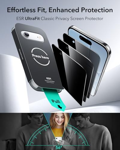 ESR 3 Pack for iPhone 17 Air Privacy Screen Protector, Classic - size: iPhone Air 6.5 inch