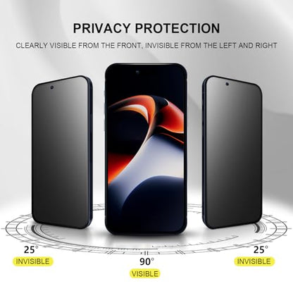 2 Pack for iPhone Air 6.5" Matte Privacy Screen Protector Anti-glare Anti-spy Tempered Glass Film Anti-fingerprint Easy Installation - size: iPhone Air
