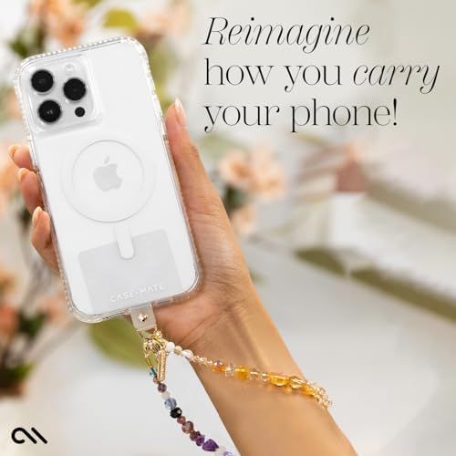Case-Mate Phone Charm Wrist Strap with Beaded Crystals - Boho Crystal | Detachable Anti-Theft Phone Strap - Hands-Free iPhone Wrist Strap for Women - Phone Chain Wristlet for Galaxy, Pixel & More - color: Boho Crystal