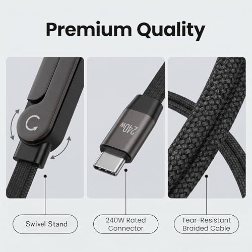 2-in-1 Invisible Stand Charger Cable
