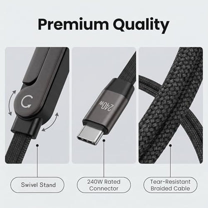 2-in-1 Invisible Stand Charger Cable