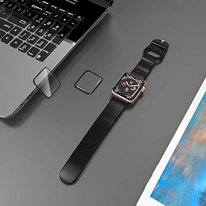 [2 Pack Tempered Glass Screen Protector for Apple Watch SE 3 /SE 2 Series 6//5/4 40mm, 3D Full Coverage [Easy Installation Frame] Waterproof Bubble-Free HD Clear Film for iWatch 40mm - size: 40mm