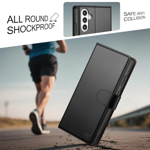 Compatible with Samsung Galaxy S26 Plus Case Wallet with Card Holder [4 Card Slot] Women Men,RFID Blocking PU Leather Phone Case Flip Protector Cover Credit Card Slot Kickstand,Black - color: Black, size: Samsung Galaxy S26 Plus - 6.7"
