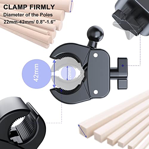 Timewall Tablet Phone Mount with Clamp, Black, 5-12.9"
