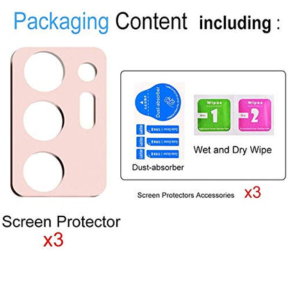 Suoman 3-Pack for Samsung Note 20 Ultra Camera Lens Protector - [Aluminum alloy] [Does not Affect Night Shots] 9H Hardness Tempered Glass Film - Mystic Bronze - color: Mystic Bronze