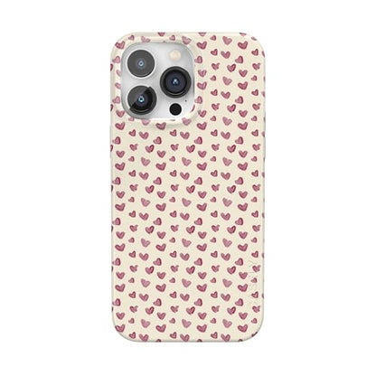 Casely iPhone 14 Pro Case | Lovebug | Mauve Hearts | Compatible with MagSafe | Classic Ultra Slim Design - color: Lovebug | Mauve Hearts, size: iPhone 14 Pro